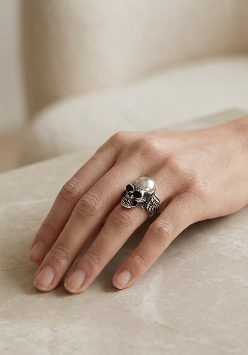 Winged Skull Ring
