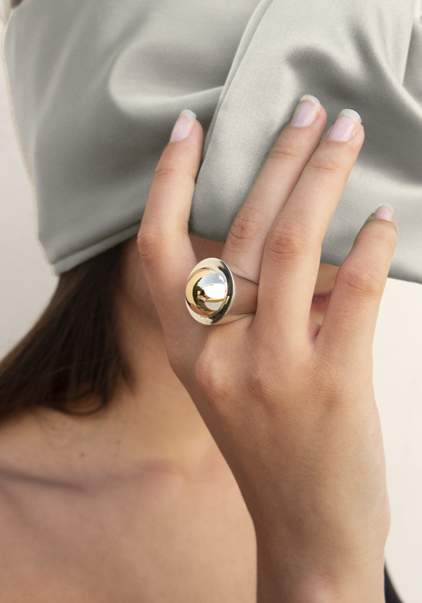 Bague Yin Ronde Bicolore