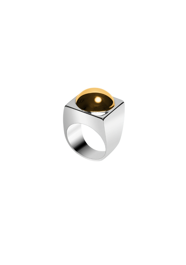 Bicolor Square Yin Ring
