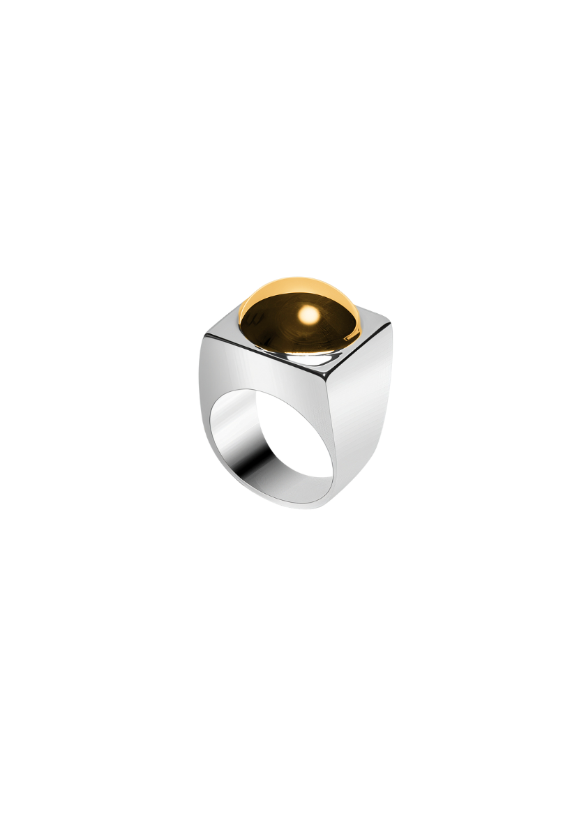 Bicolor Square Yin Ring