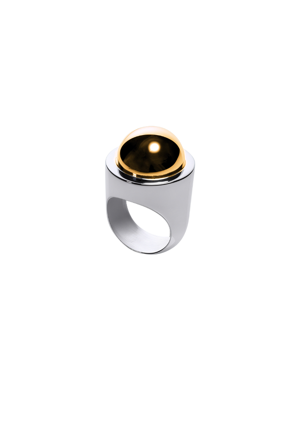 Bicolor Round Yin Ring