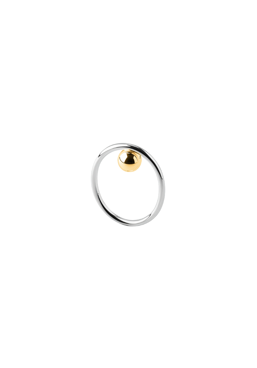 Yellow Gold and Silver Zoe Ring