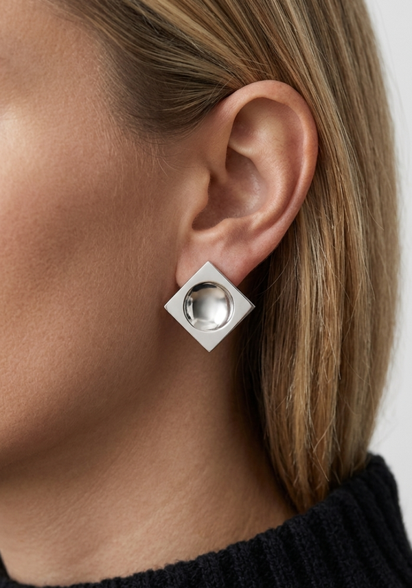 Boucles d'oreilles Clip Square