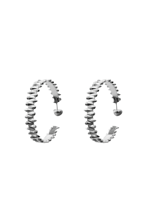 Boucle d'oreilles Créoles Clous Enlacés Grand Modèle