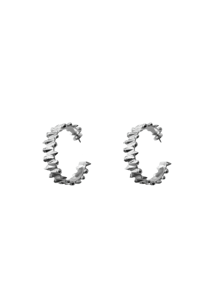 Small Intertwined Stud Hoop Earrings