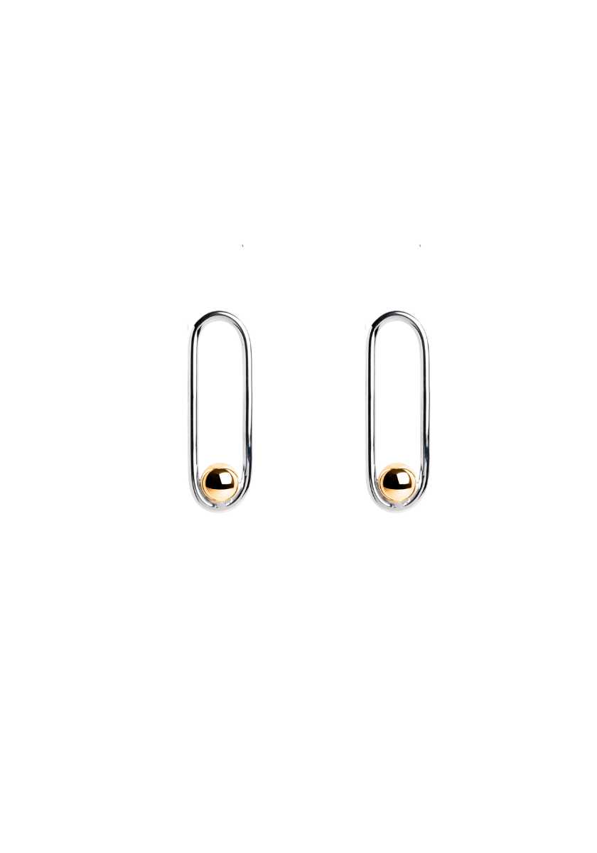 Boucles d'oreilles Nina Petit Modèle Or Jaune et Argent