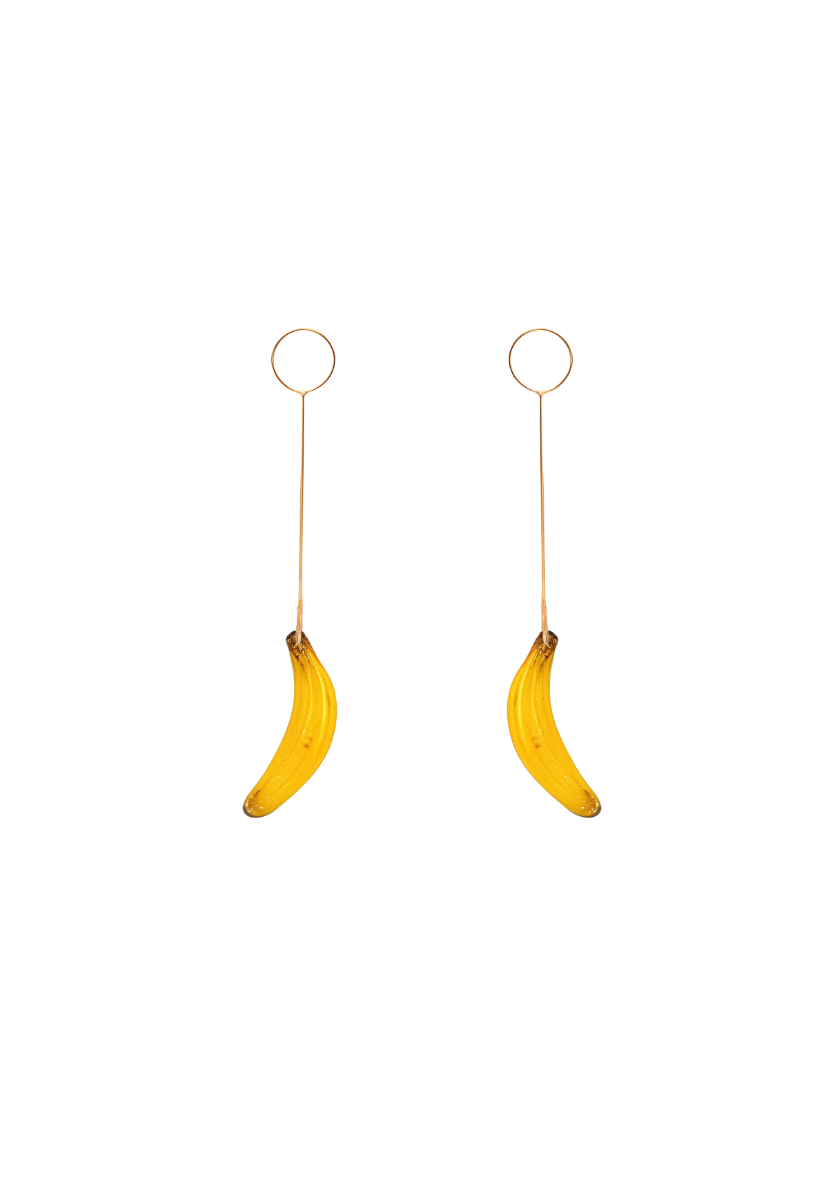Banana Yellow Gold Earrings