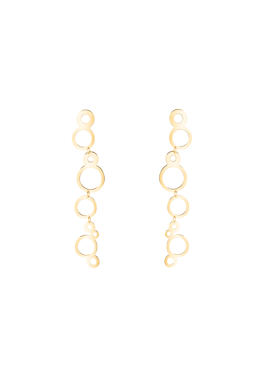 Gold Articulated Bubbles Earrings