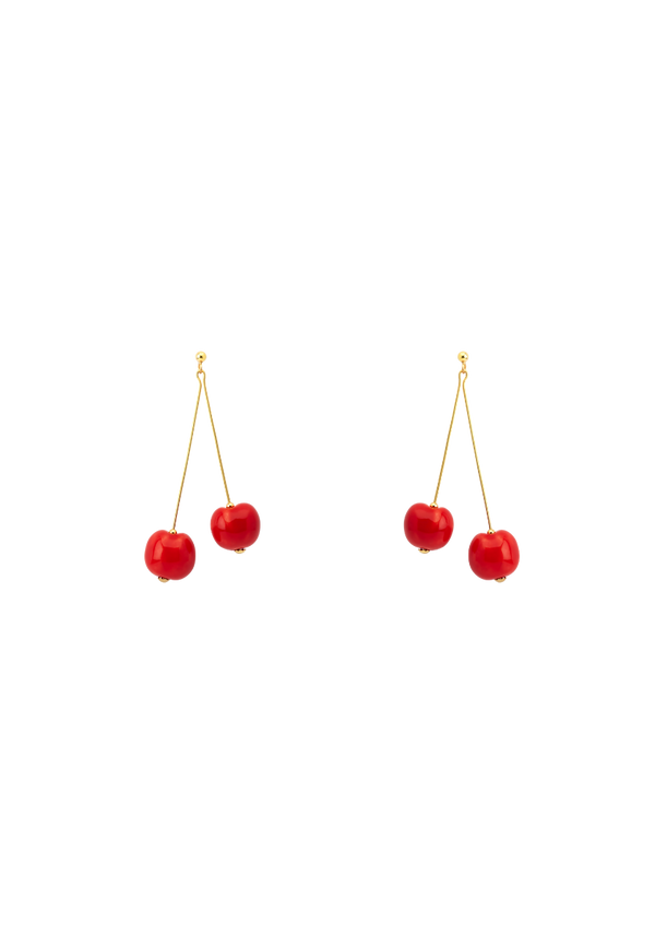 Cherry Yellow Gold Earrings