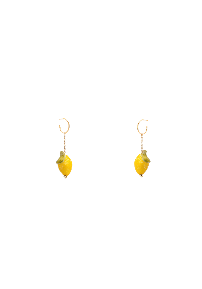 Boucles d'oreilles Citron Or Jaune Petit Modèle