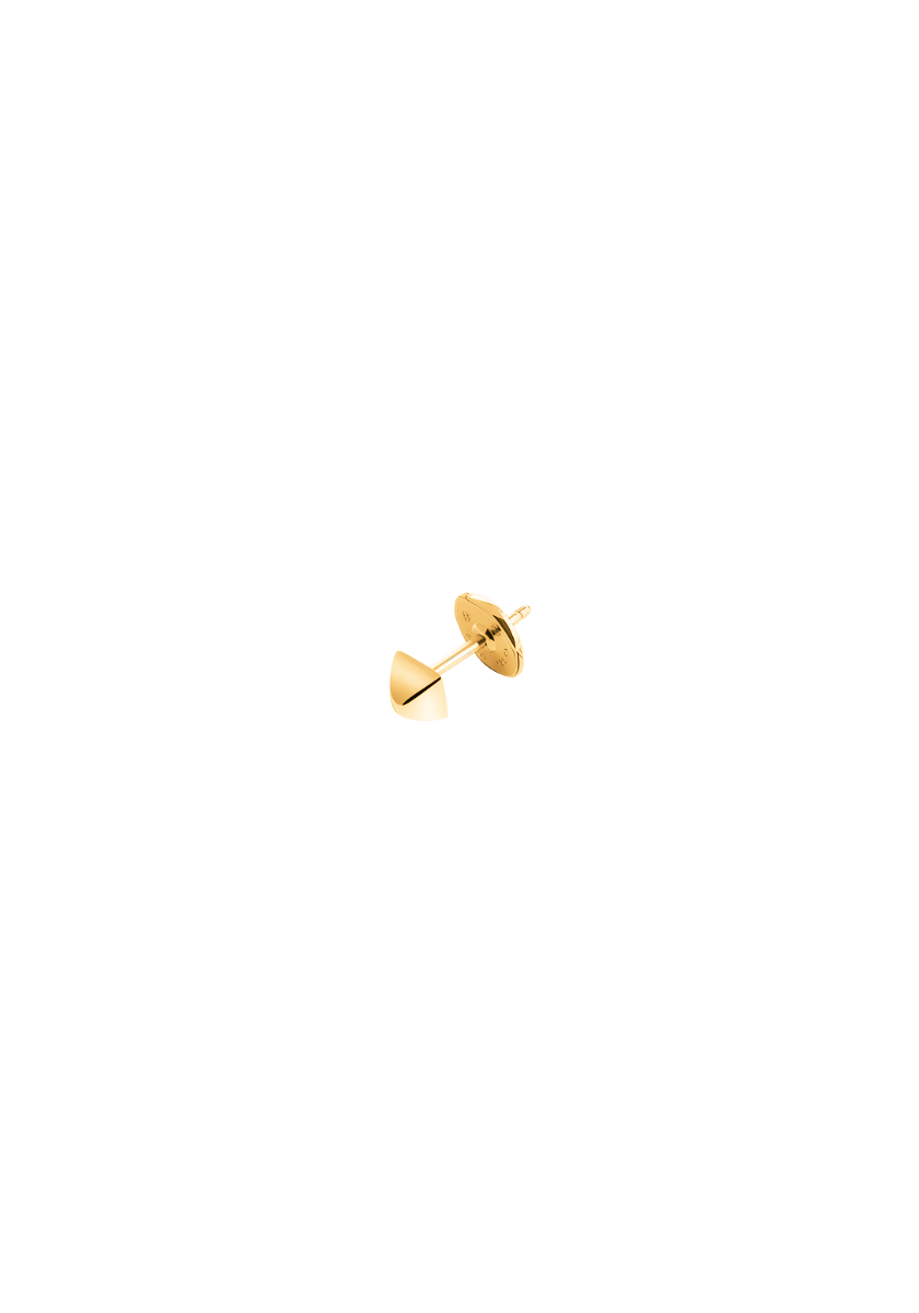 Small Gold Mono Pyramid Stud Earring