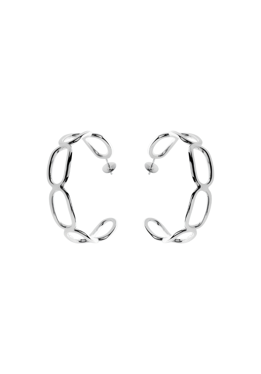 Large Link Creole Earrings