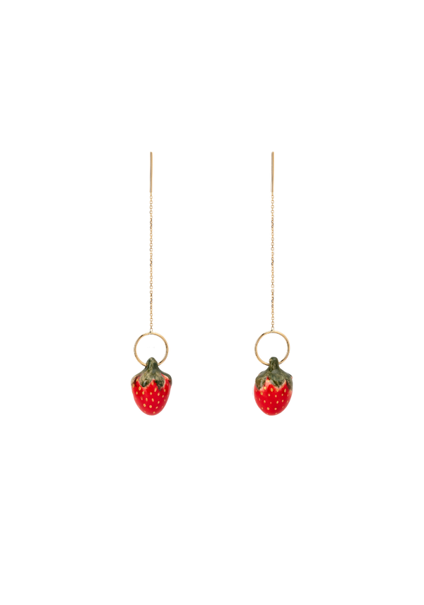 Boucles d'oreilles Fraises Or Jaune
