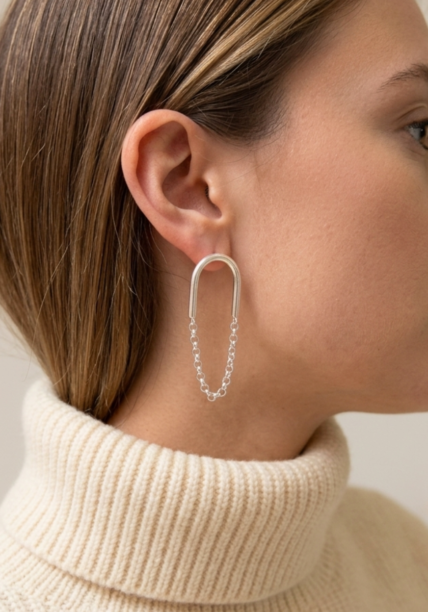 Ibiza Oval Mono Earring