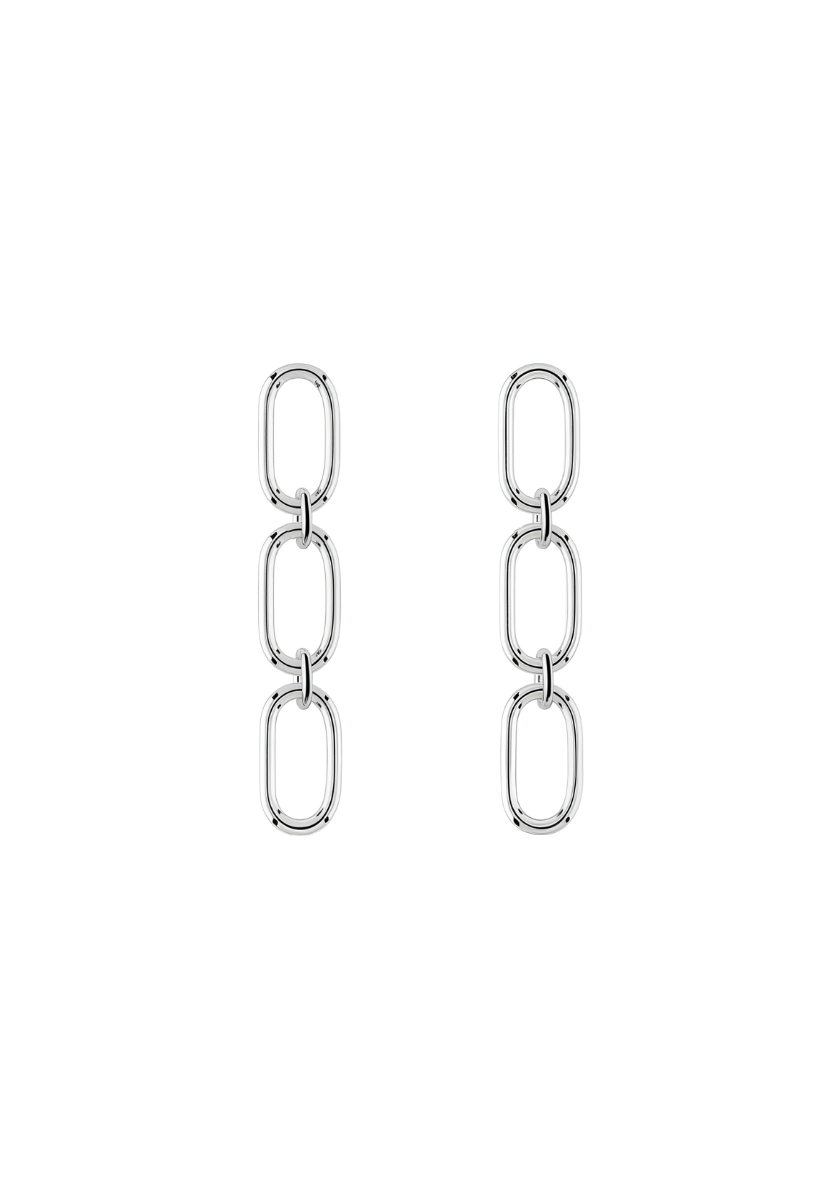 Large Link Earrings