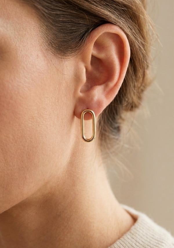 Boucles d'oreilles Maillon Petit Modèle Or