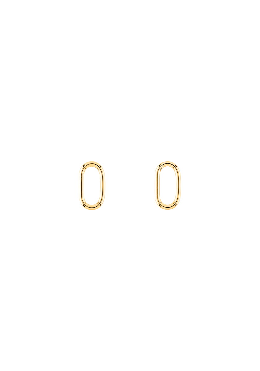 Yellow Gold Small Link Earrings
