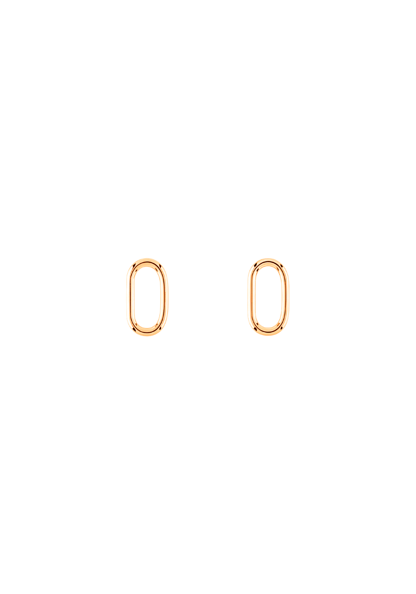Yellow Gold Small Link Earrings