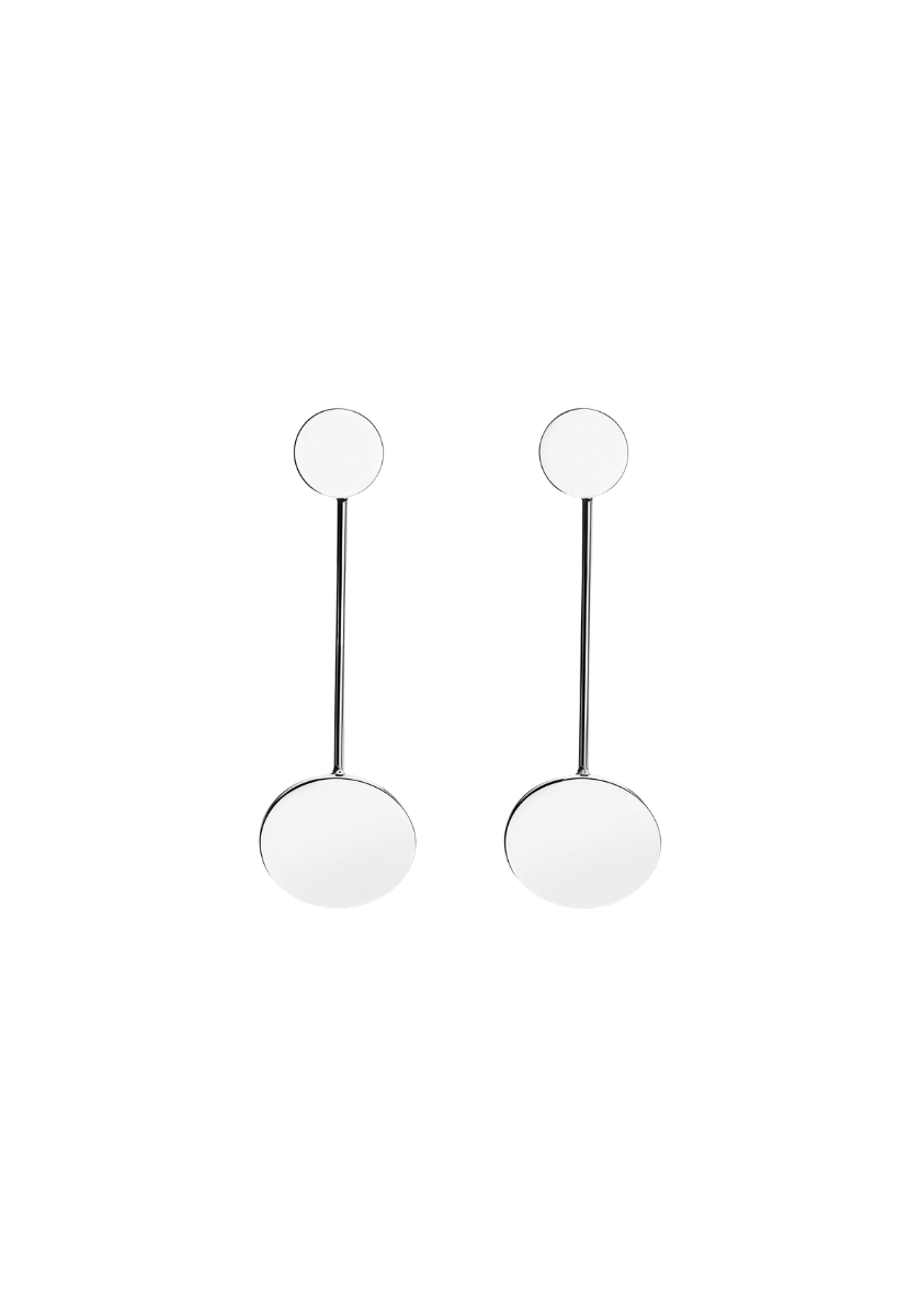 Small Medal Stem Earrings