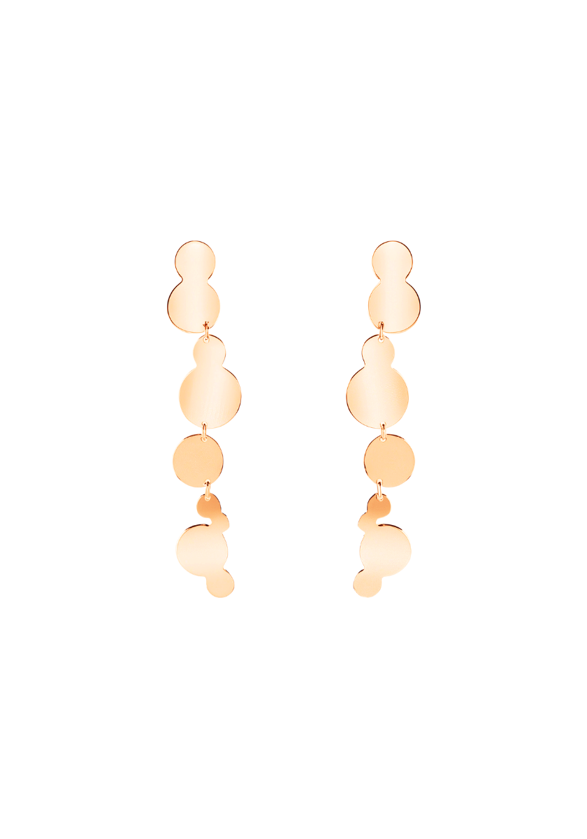 Gold Articulated Cloud Earrings