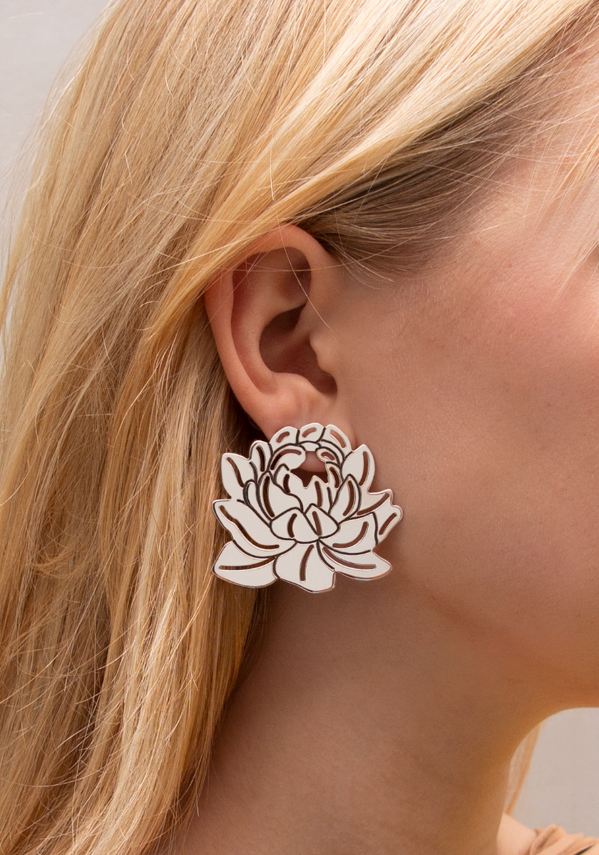 Boucles d'oreilles Pivoine