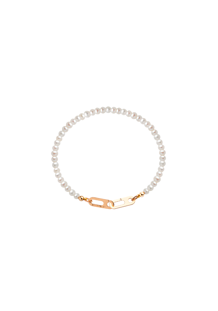 Bracelet Anneaux Circé XS Or Jaune et Perles Blanches d'Eau Douce