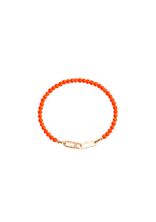 Bracelet Anneaux Circé XS Or Jaune et Perles Corail