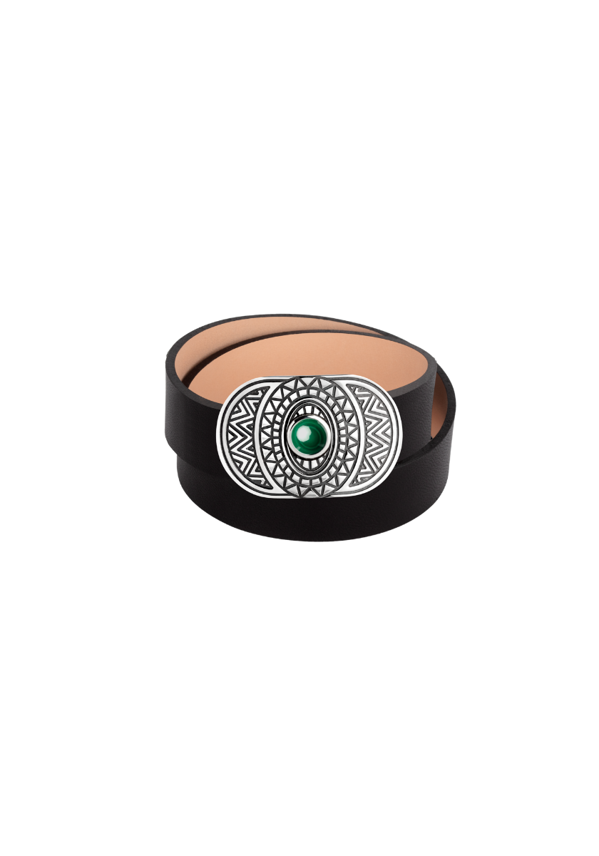 Stone Dallas Leather Bracelet