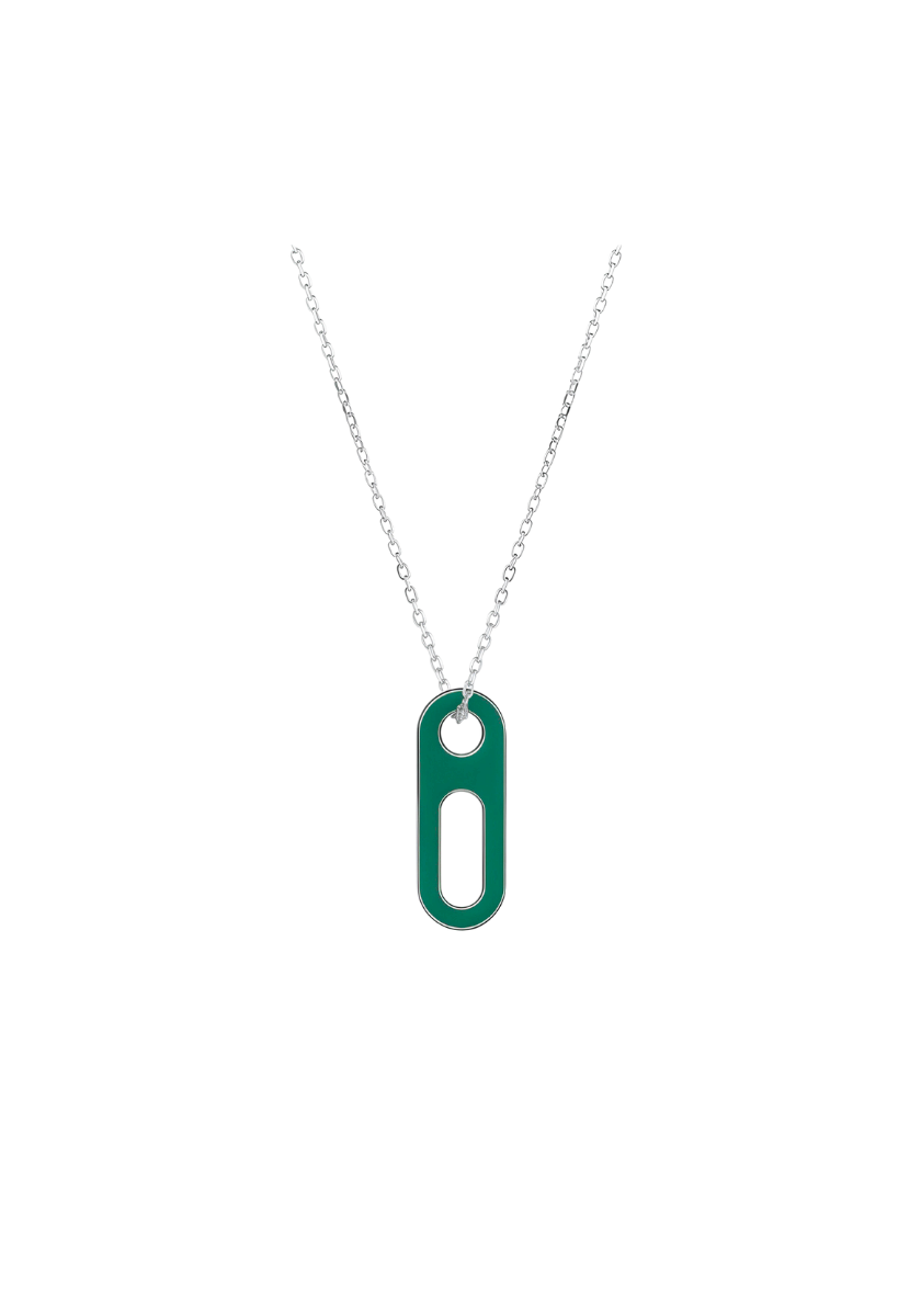 Lacquered Circé Silver Necklace