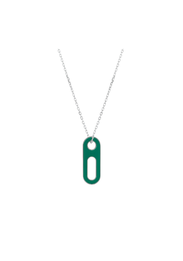 Lacquered Circé Silver Necklace
