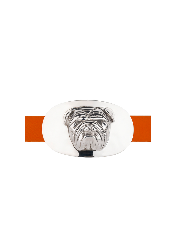 Boucle de Ceinture Bouledogue avec cuir