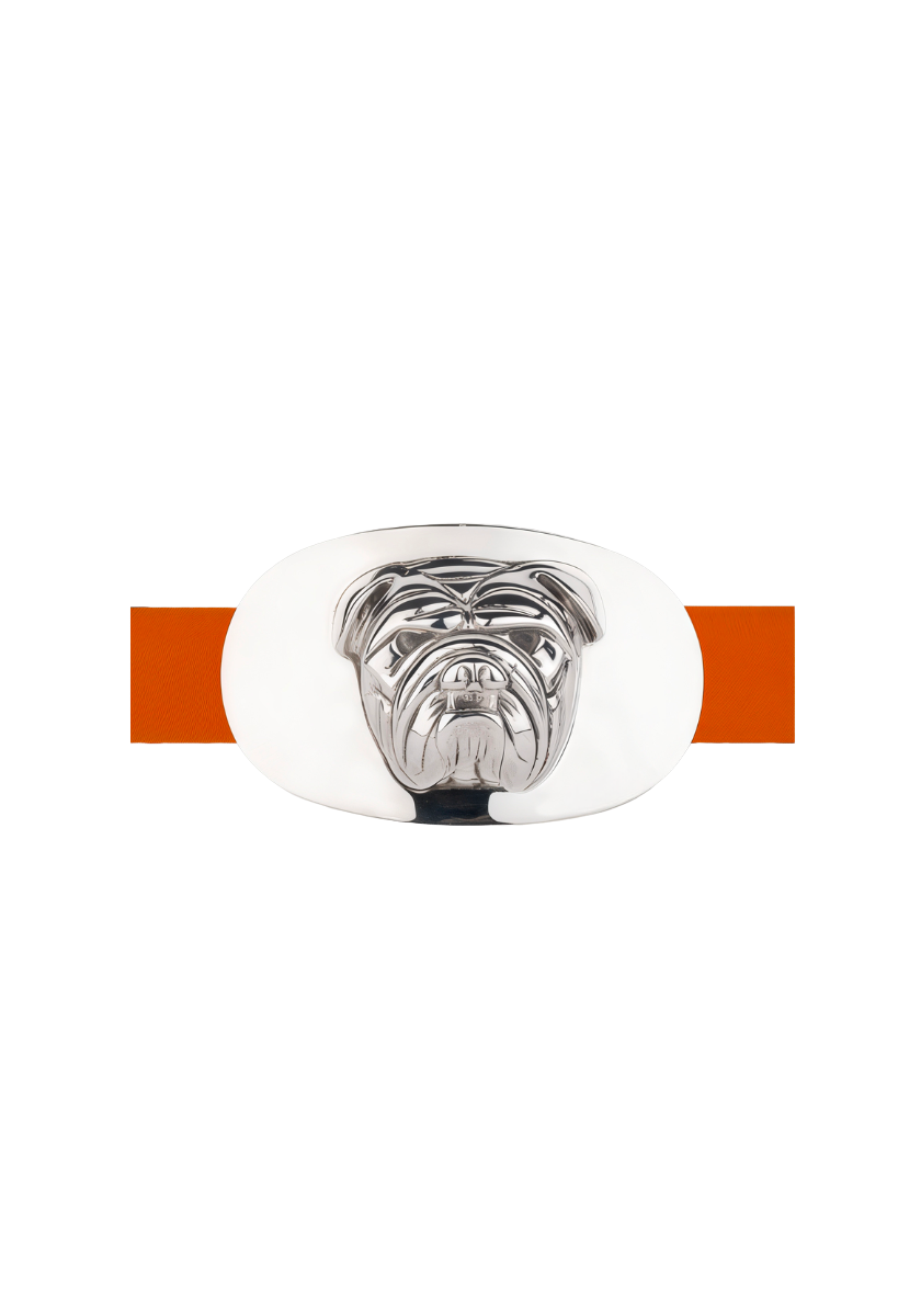 Boucle de Ceinture Bouledogue avec cuir