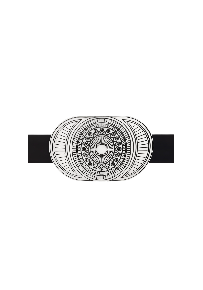 Boucle de ceinture Houston avec cuir