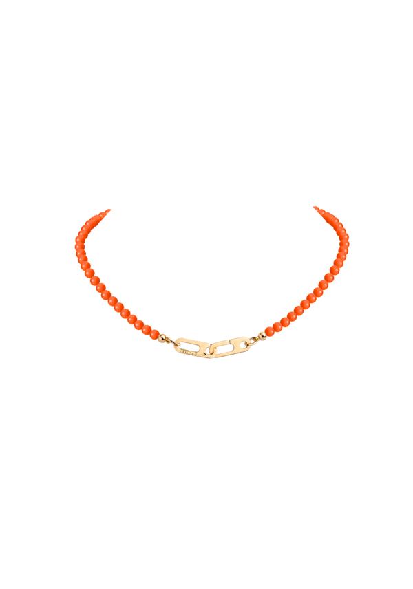 Collier Anneaux Circé XS Or Jaune et Perles Corail