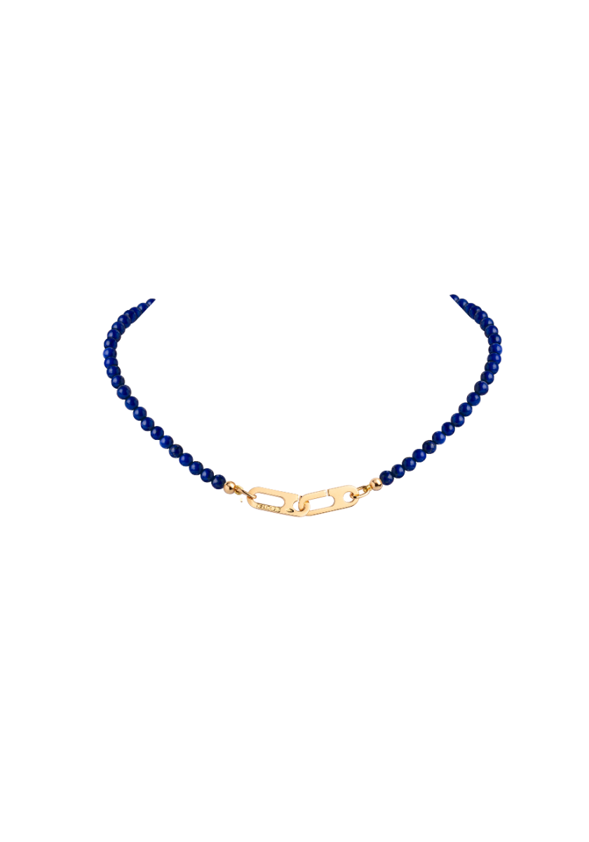 Collier Anneaux Circé XS Or Jaune et Lapis-lazuli