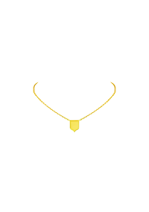 Collier Ecusson Or Jaune