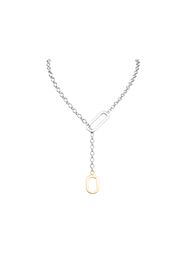 Silver and Yellow Gold Lio Necklace