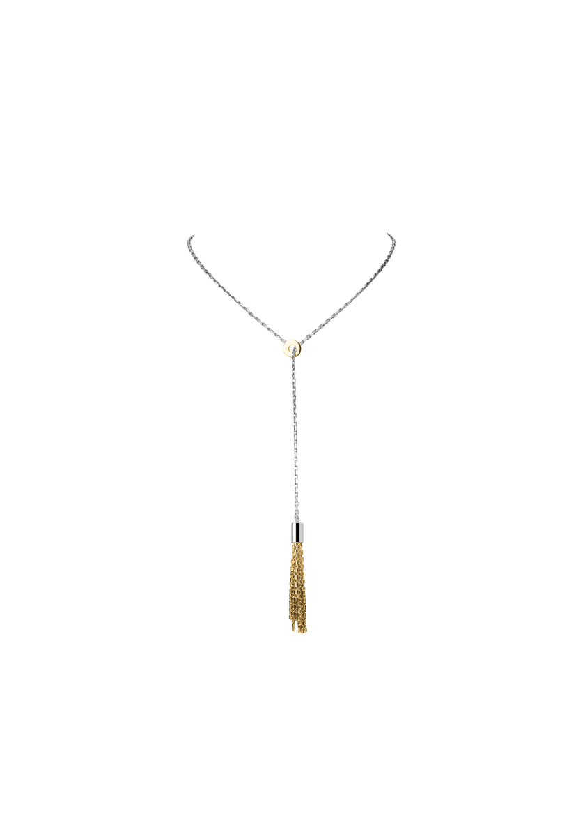 Collier Pompon Argent et Or Jaune