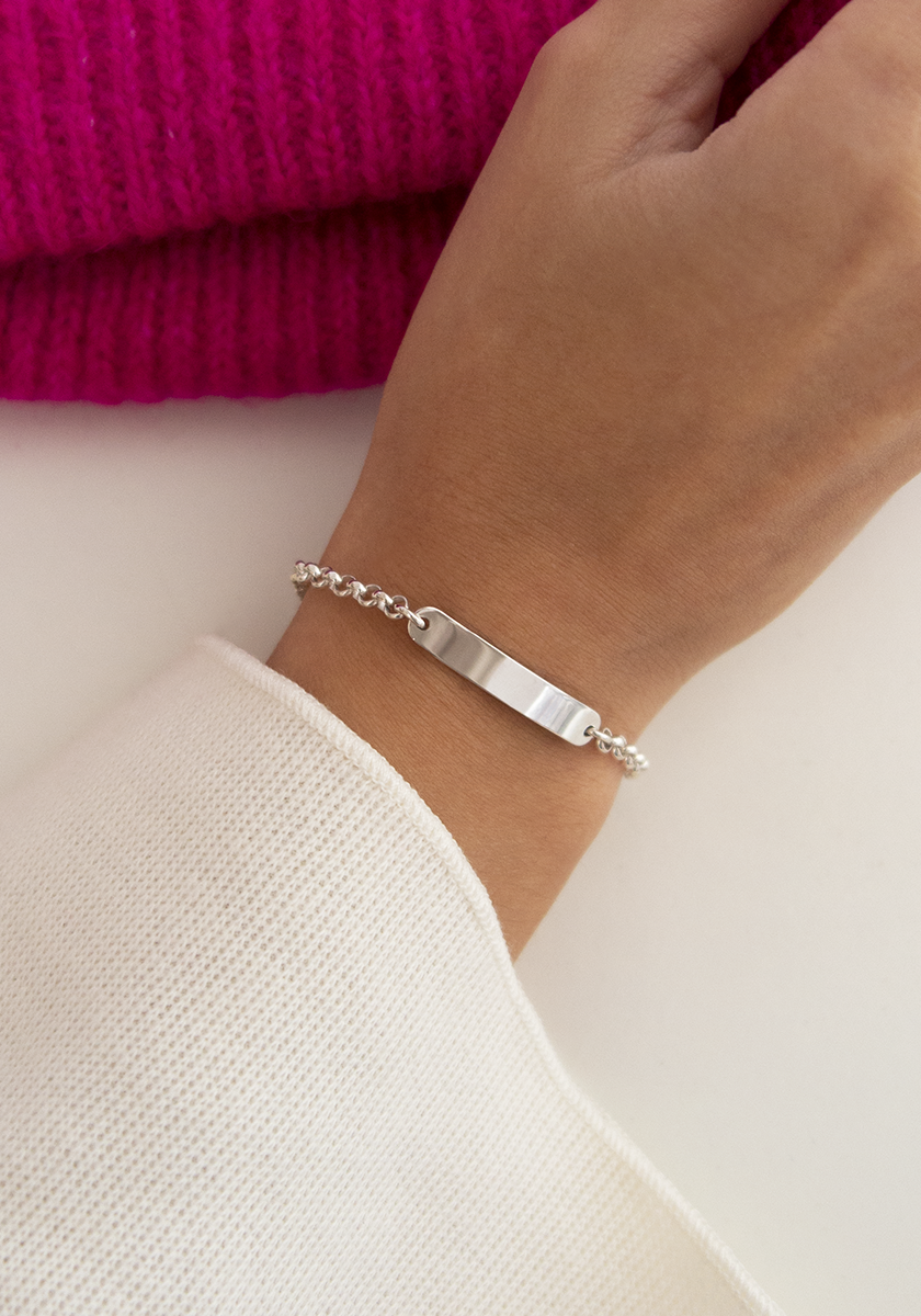 Rectangular Jaseron Chain Bracelet