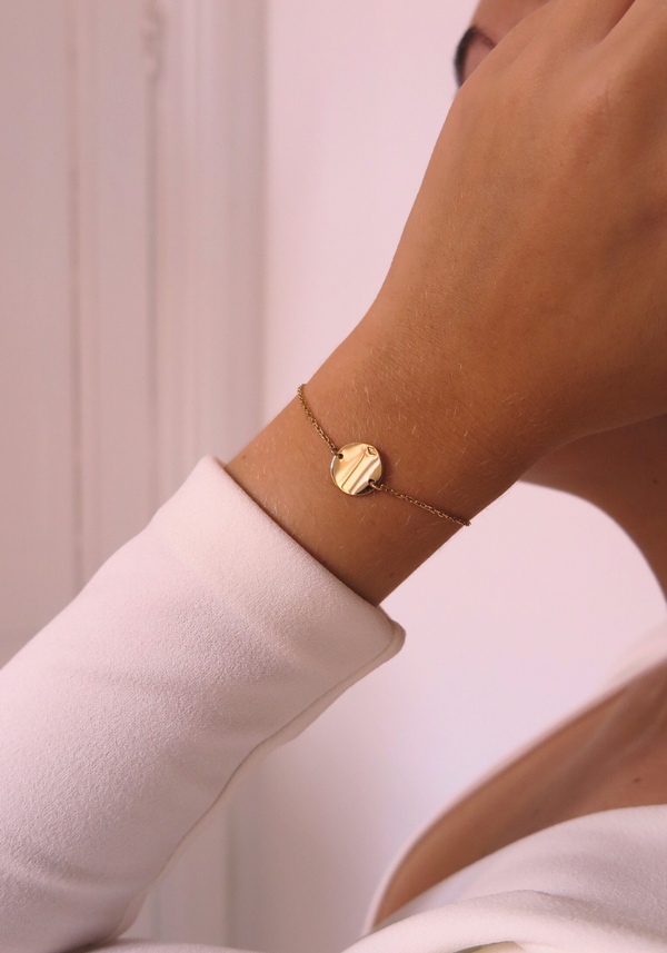 Yellow Gold Sun Chain Bracelet