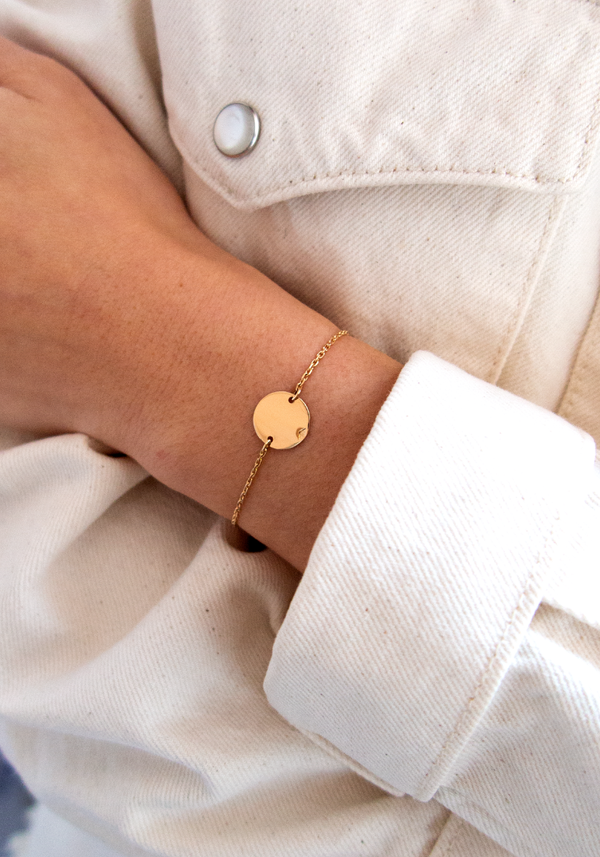 Yellow Gold Sun Chain Bracelet