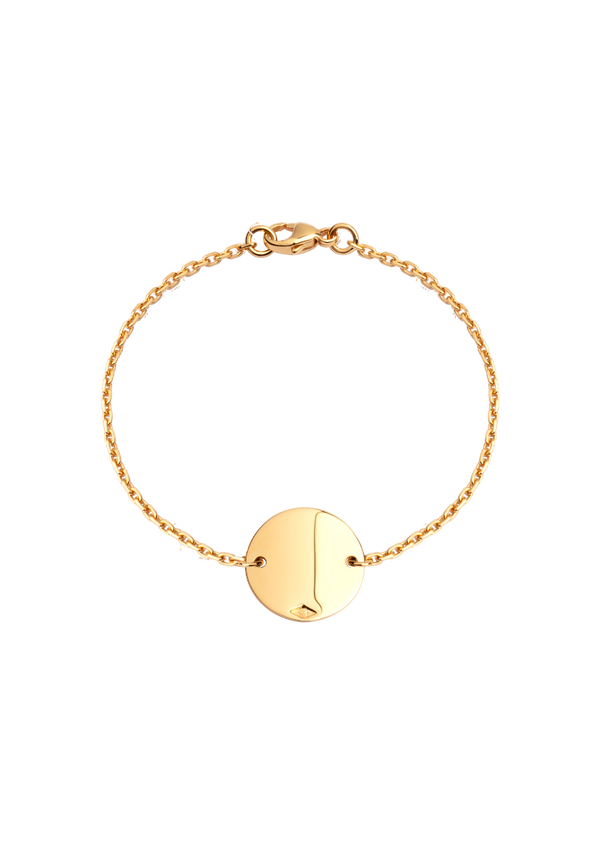 Yellow Gold Sun Chain Bracelet