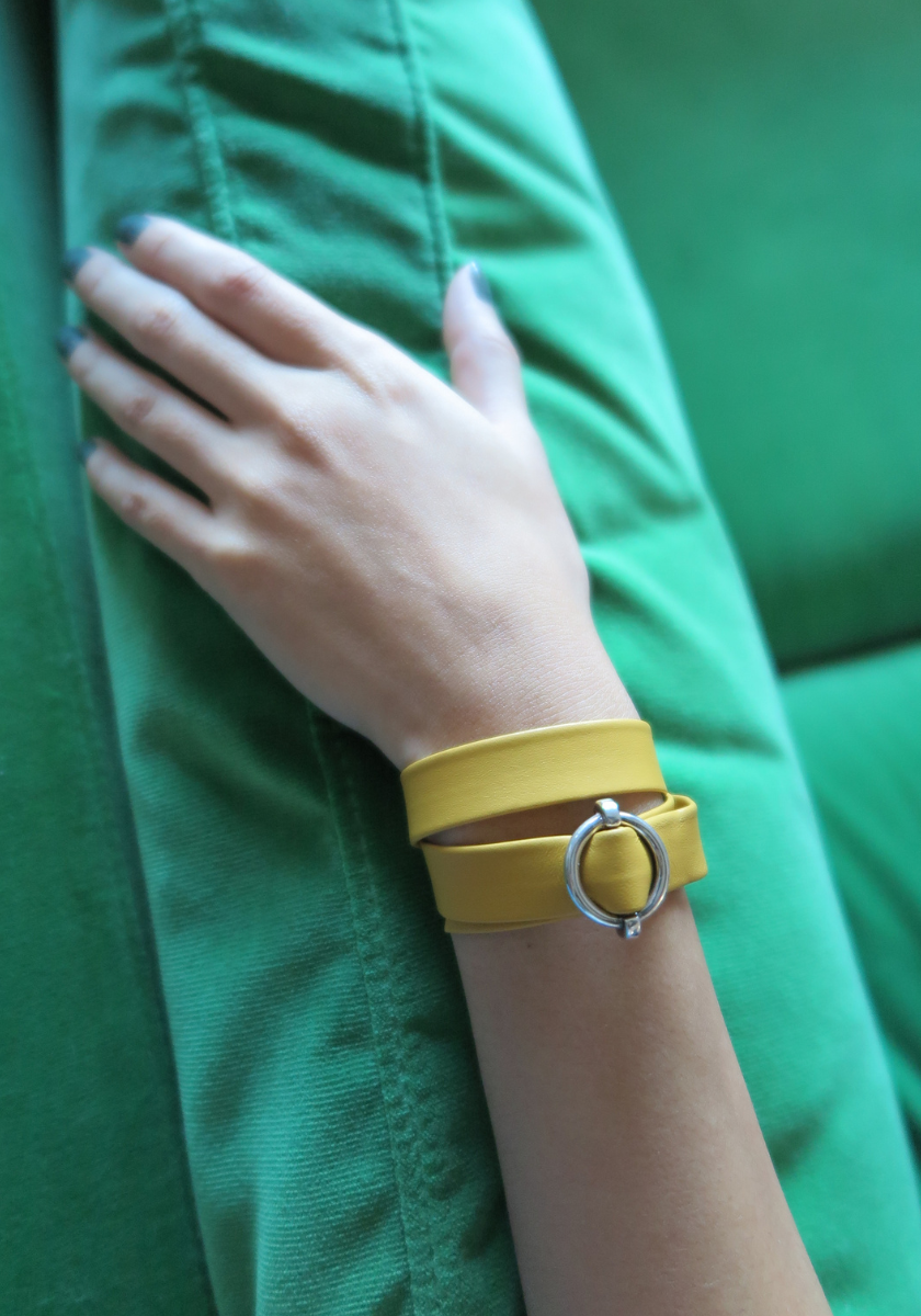 Large Stirrup Leather Bracelet
