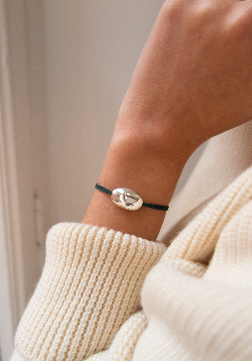 Large Pebble Cord Bracelet