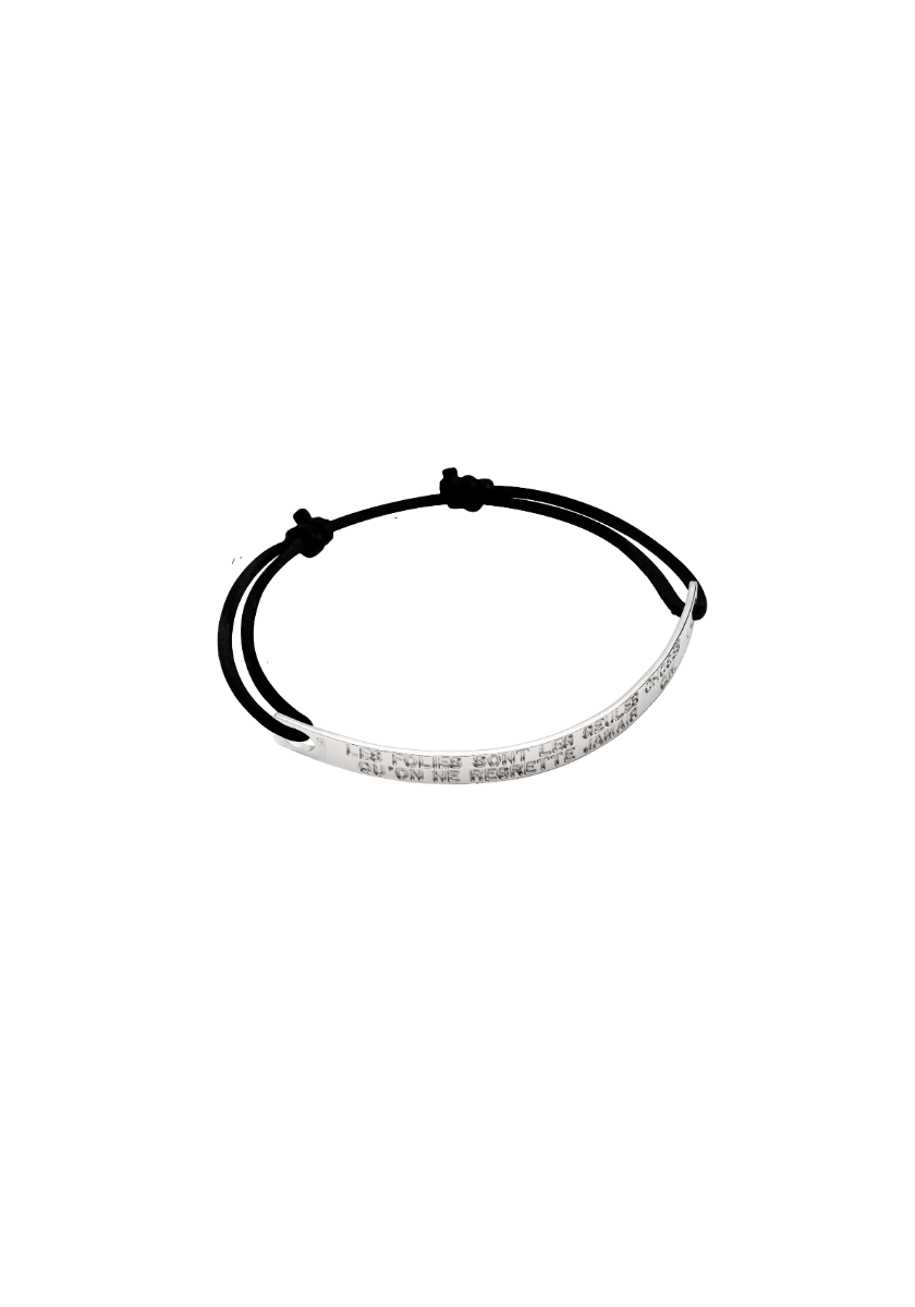 ‘Les Folies...’ Quote Cord Bracelet
