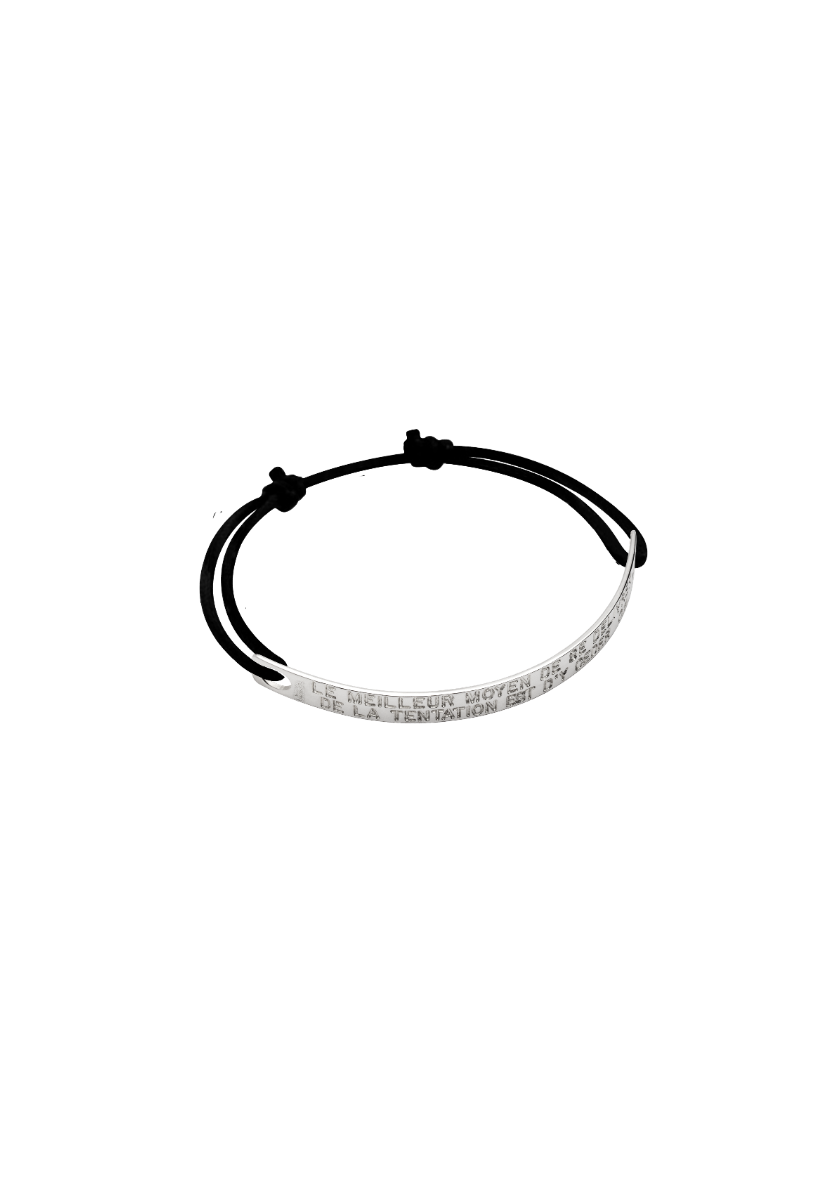 ‘Le meilleur...’ Quote Cord Bracelet