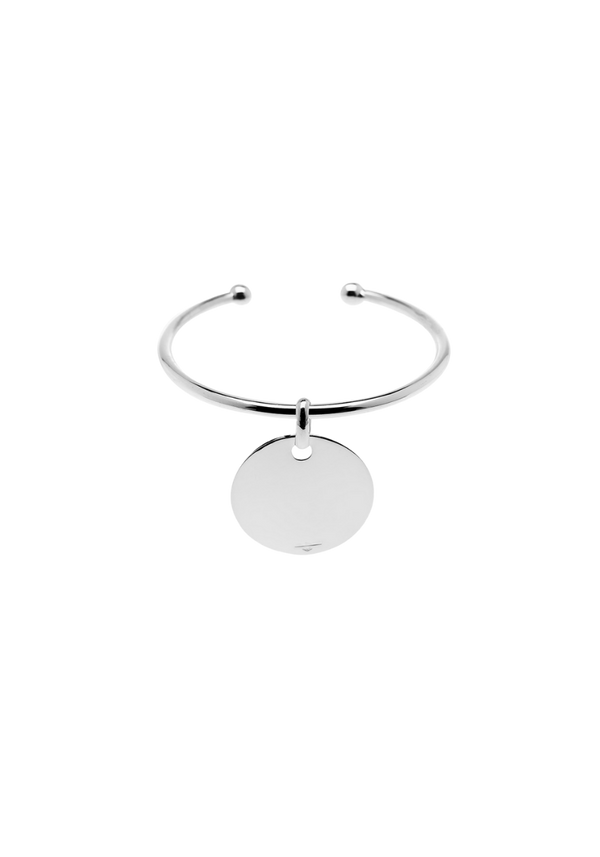 Medal Open Bangle Bracelet