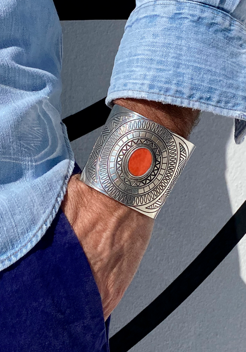 Large Stone Dallas Cuff Bracelet
