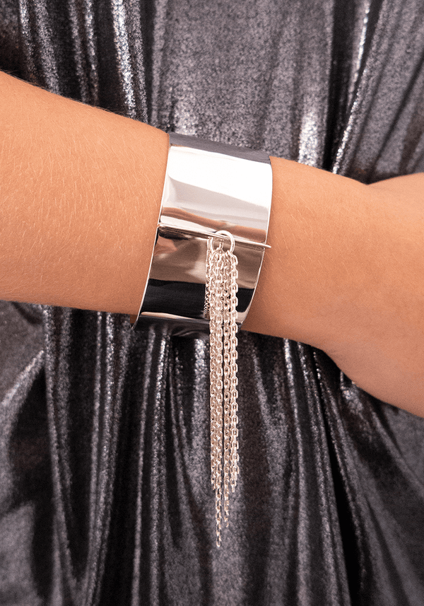 Pompon Cuff Bracelet