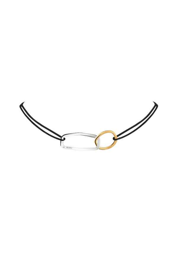 Pendentif Hyperbole Or Jaune et Argent